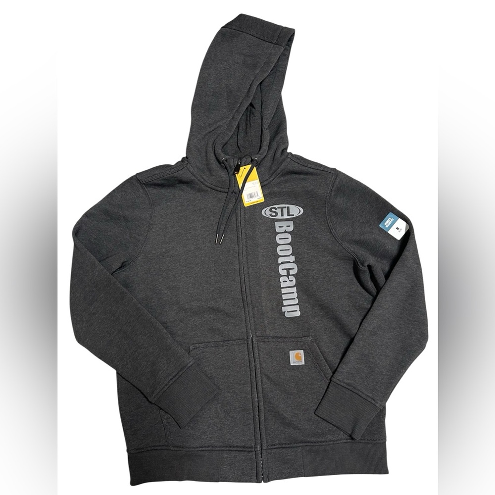 Women’s Carhartt Dark Gray BootCamp Hoodie Relaxed Fit Medium Size 8/10 NWT